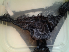 AGENT PROVOCATEUR BLACK & GREY BRIEF SIZE 3 MEDIUM UK 10 BNWT