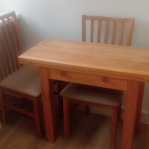 Wood dining table 2 chairs - dining,