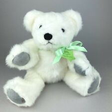 "Barney" Artist Teddy Bear - White Plush - 36cm - Handmade in England - 1988