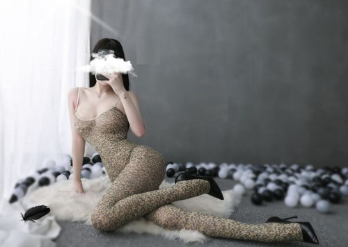 See through sheer leopard - through,