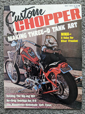 1976 MAY CUSTOM CHOPPER MOTORCYCLE MAGAZINE POSTER HARLEY TRIUMPH KAWASAKI HONDA