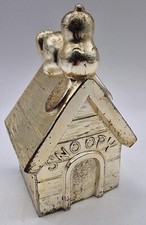 Peanuts Snoopy Silver Plated Kennel Doghouse Money Box