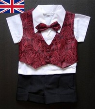 Shiny BURGUNDY BLACK BABY BOY