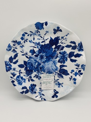 Shabby chic blue floral - blue,