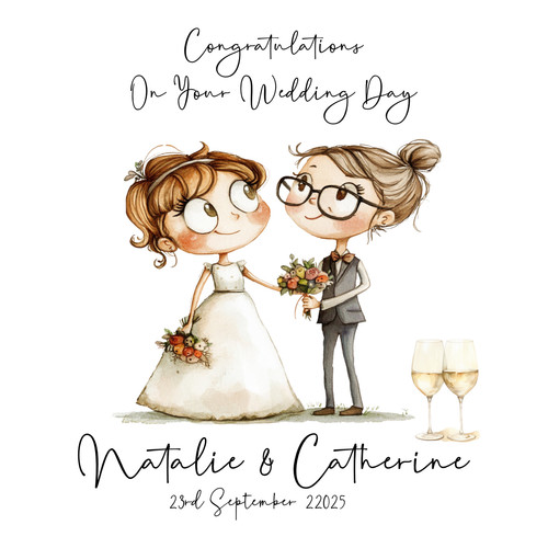 Personalised wedding day cards - wedding,
