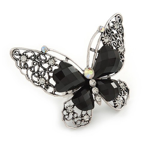 Large clear crystal black - large,