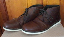 RED TAPE' 'CRUMLIN' MENS TAN/BROWN LACE UP LEATHER ANKLE DESERT BOOTS SIZE 9
