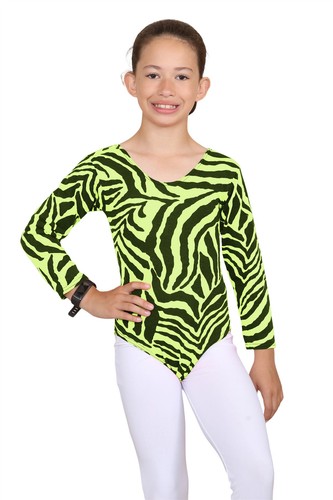 Girls dance leotard - leotard, zebra