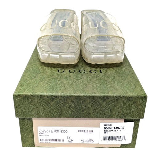 Gucci clear jelly sandals - gucci,