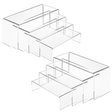 Clear acrylic cube risers - clear,
