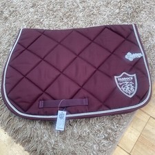 Burgundy & Silver Saddle pad/Numnah 