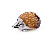 Saturno Silver and Enamel Hedgehog - Fully Hallmarked Sterling Silver