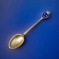 Norwegian David-Andersen Silver And Enamelled THREE CROWNS Souvenir Spoon