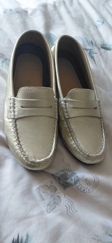 Seaside gold metallic - gold, leather