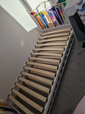 White heart bedroom furniture set, single bed, trundle, bookcase etc 