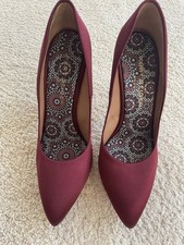 Kurt Geiger Burgundy Satin High Heels UK 6.5 EU 40