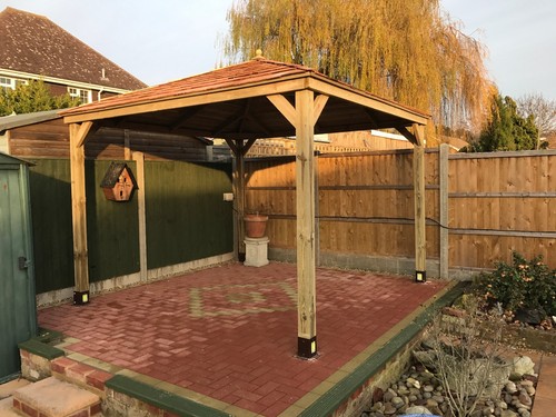 Wooden gazebo hottub - /,