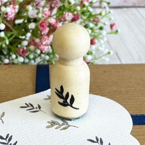 Wooden mini rubber - wooden, leaf