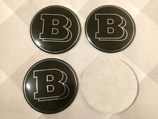 4x Sticker Bentley Brabus Car Wheel Center Cap Sticker New 56mm Black Silver