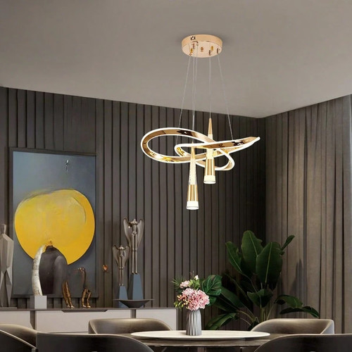 Modern crystal pendant - crystal,