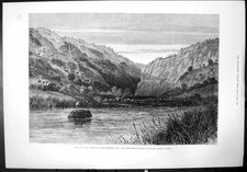 Antique Old Print Fugitives Drift Buffalo River Stone Lt Melvill Clung 1879
