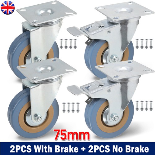 Heavy duty 75mm rubber - 4,