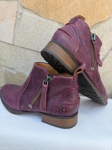 Ugg aureo ankle boots burgundy - aureo,