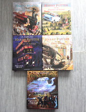 5 Harry Potter Illustrated Edition Books Hardback 1-5 Large Format Jim Kay VGC