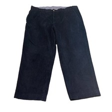 Maine Mens Corduroy Trousers Size 44S Dark Blue Straight Fit Waist 44 Leg 27 In