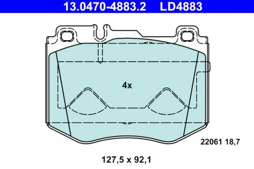 Disc ceramic brake - pad, set
