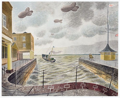 Barrage balloons outside - barrage,