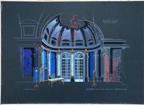 Gouache stage set theater - gouache,