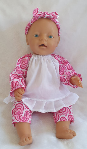 Dolls clothes gingham - 16-17",