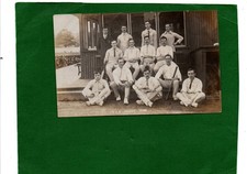 Real Photo Postcard N C S Cricket Team at Nelson in Lancashire C.1920