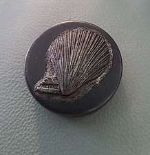 Pewter Trinket Snuff Box Vintage Miniature Clam Shell Motif Signed Metzke