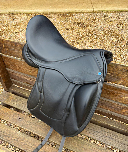 Black leather english horse - black,