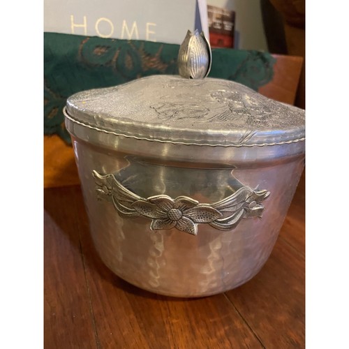 Antique hammered aluminum ice - hammered,