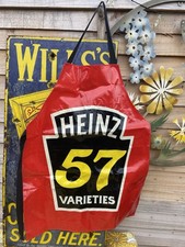 Vintage Retro Oilcloth Apron Heinz Tomato Ketchup Kitchenware Full Apron VGC