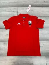 Salford City FC Red Polo T-Shirt | Kappa Kit | Child 12 Years | Football Top