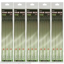 30 X Hair Rigs Barbless Size 6 8 10 Carp fishing Rigs NGT Tackle 12lb Braid 