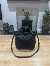 Coach Black Smooth Leather Brooke Duffle Satchel Handbag Shoulder Bag
