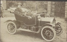 WHITE STEAM CAR, Early Automobile - Vintage POSTCARD
