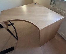 Oak colored corner desk with