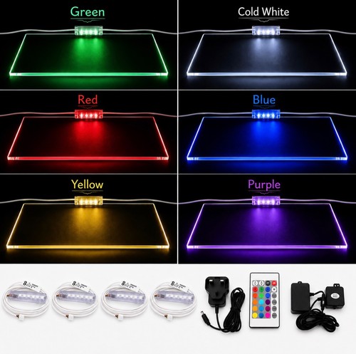 Glass shelf led lights - glass, 4