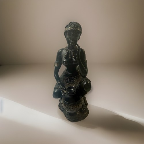 African woman statue - african,