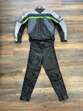 Kawasaki Racing Leather Motorcycle Jacket and Skintan Leather Trousers