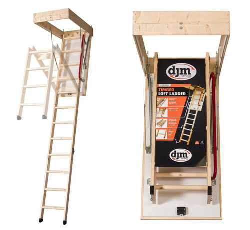 Wooden folding loft ladder - loft,