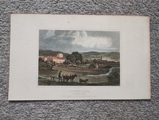 Cowbridge, Glamorganshire - Antique Print - c1850