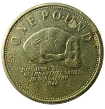 2012 Gibraltar £1 One Pound Coin