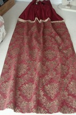 Door Curtain Velvet Chenille Burgundy Single  Heavy  Warm  Lined  100" Long  NEW